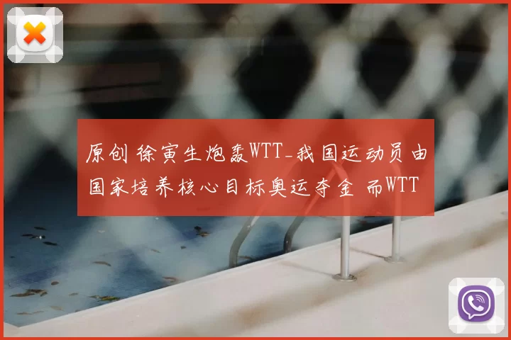 原创 徐寅生炮轰WTT_我国运动员由国家培养核心目标奥运夺金 而WTT只顾赚钱