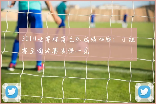 2010世界杯荷兰队成绩回顾:小组赛至淘汰赛表现一览